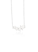 925 Sterling Silver Triple Star Comet Necklace