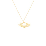 925 Sterling Silver Saturn Necklace