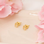 925 Sterling Silver Guardian Angel Studs Earrings