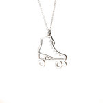 925 Sterling Silver Roller Skate Necklace