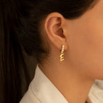 925 Sterling Silver Dangle Initial Earring 96