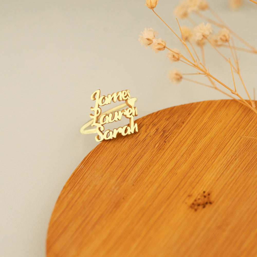 925 Sterling Silver Personalized Name Ring