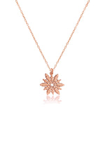 925 Sterling Silver Unique Snowflake Necklace