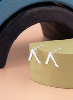 925 Sterling Silver Chevron Studs