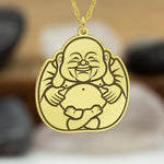 925 Sterling Silver Laughing Buddha Pendant
