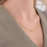 925 Sterling Silver İki Personalized Custom Name Sonsozluk Işaretli Necklace