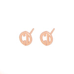 925 Sterling Silver Two Initial Earrings