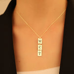 925 Sterling Silver Mini Initial Tag Necklace