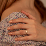 925 Sterling Silver Ortada Square Ring