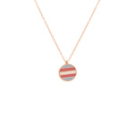 925 Sterling Silver Circle Transgender Flag Necklace