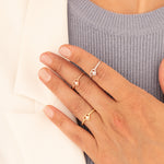 925 Sterling Silver Heart Ortasi Taş Ring Kenarlar Burgu