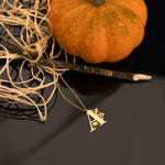 925 Sterling Silver Spider And Web With Initial Necklace