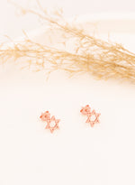 925 Sterling Silver Tiny Star Of David Earrings