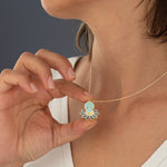 925 Sterling Silver Enamel Octopus Necklace