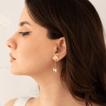925 Sterling Silver Alien And Cow Earrings