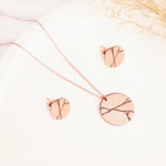 925 Sterling Silver Cracked Kintsugi Necklace