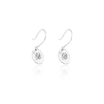 925 Sterling Silver Oval Initial Earrings