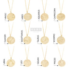 925 Sterling Silver Zodiac Horoscope Necklace