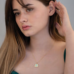 925 Sterling Silver Enamel Hand-Painted Lotus