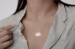 925 Sterling Silver Lotus Flower Necklace