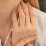 925 Sterling Silver Heart Dangle Ring