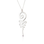 925 Sterling Silver Unalome Necklace With Stone