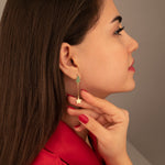 925 Sterling Silver Christmas Tree Dangle And Drope Earrings