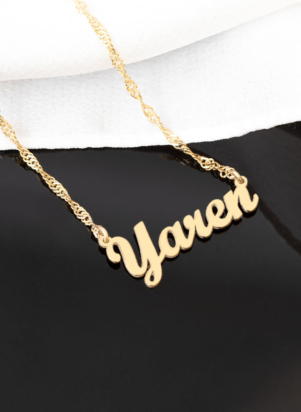 925 Sterling Silver Twi̇st Zi̇nci̇rli̇ İsi̇m Necklace
