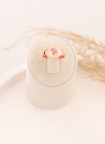 925 Sterling Silver Square Birthflower Ring