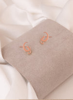 925 Sterling Silver Cat Moon Studs