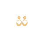 925 Sterling Silver Double Circle Hollow Earrings