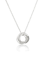 925 Sterling Silver Russian Rings Necklace