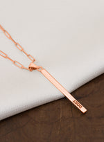 925 Sterling Silver Kişileştirilebilir Bar Necklace