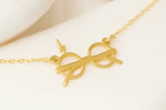 925 Sterling Silver Wizard Harry Potter Glasses Necklace