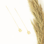925 Sterling Silver Threader Monogram Earrings