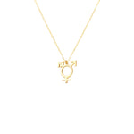 925 Sterling Silver Transgender Symbol Necklace