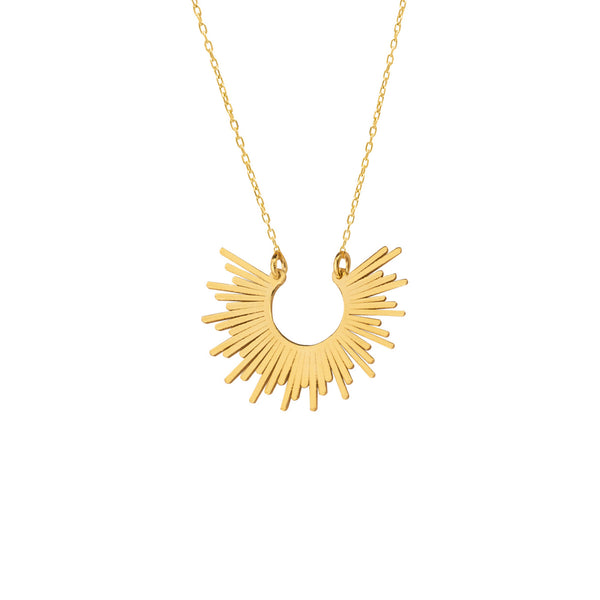 925 Sterling Silver Sunburst Necklace