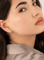 925 Sterling Silver Snowflake Studs Earrings