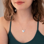 925 Sterling Silver Enamel Arrow Shape Necklace