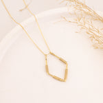 925 Sterling Silver Dörtgen Ring Tutucu Necklace