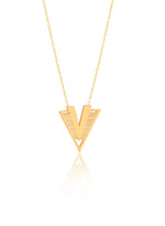 925 Sterling Silver Double V Necklace