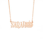 925 Sterling Silver Personalized Pumpkin Custom Name Necklace