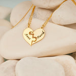 925 Sterling Silver Heart Puzzle Name Necklace