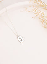 925 Sterling Silver Tiny Bar Name Necklace