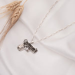 925 Sterling Silver Chain Link Gun Pistol Necklace