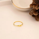 925 Sterling Silver Initial Bar Ring