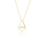 925 Sterling Silver Mountain Ring Holder Necklace