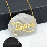 925 Sterling Silver Name Necklace With Heart