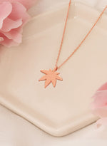 925 Sterling Silver Autumn Leaf Necklace