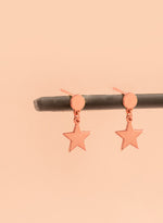 925 Sterling Silver Dangle Star Earrings